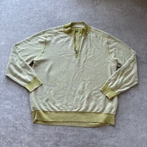 Raffi Quarter Zip Green Sweater